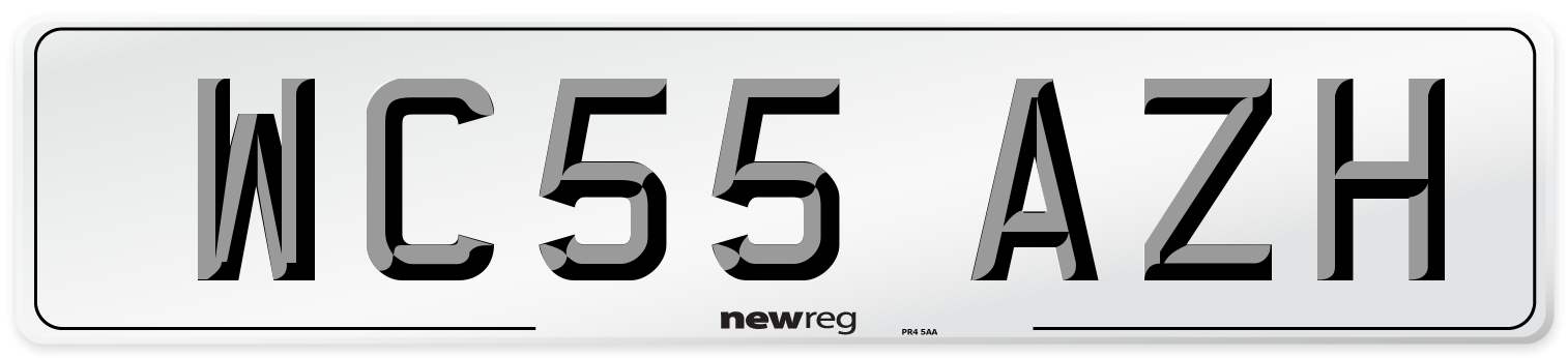 WC55 AZH Number Plate from New Reg